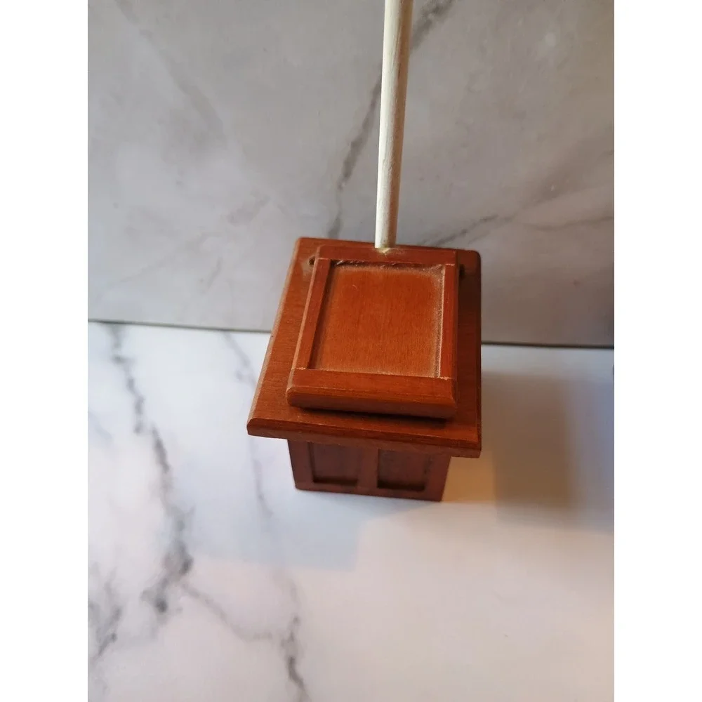 Vintage Wooden Dollhouse Miniature Bathroom Furniture Pieces Sink Tub & Toilet